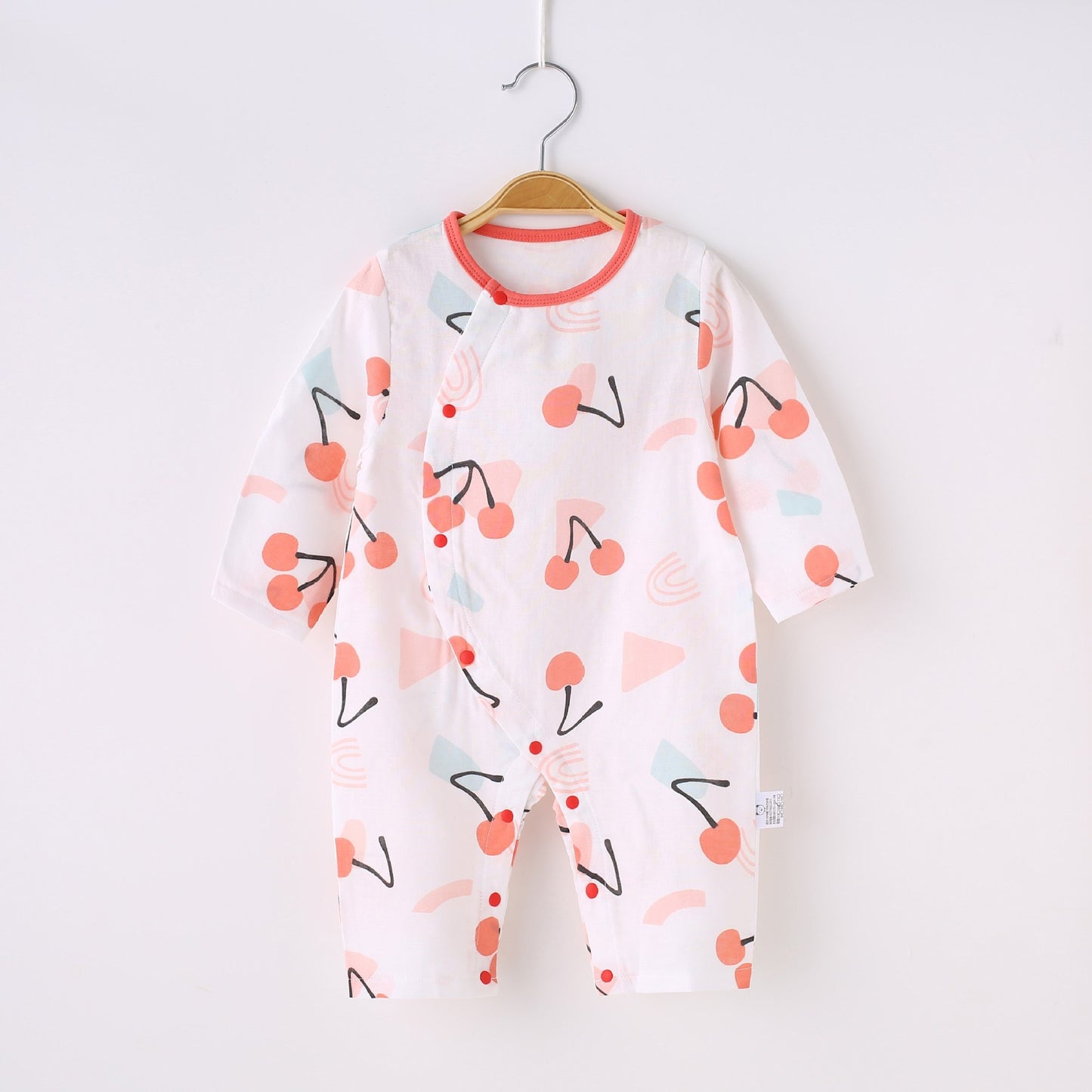 Bamboo Cotton Fiber Air Conditioning Clothes For Babies Class Gauze Jumpsuit, Climbing Suit
