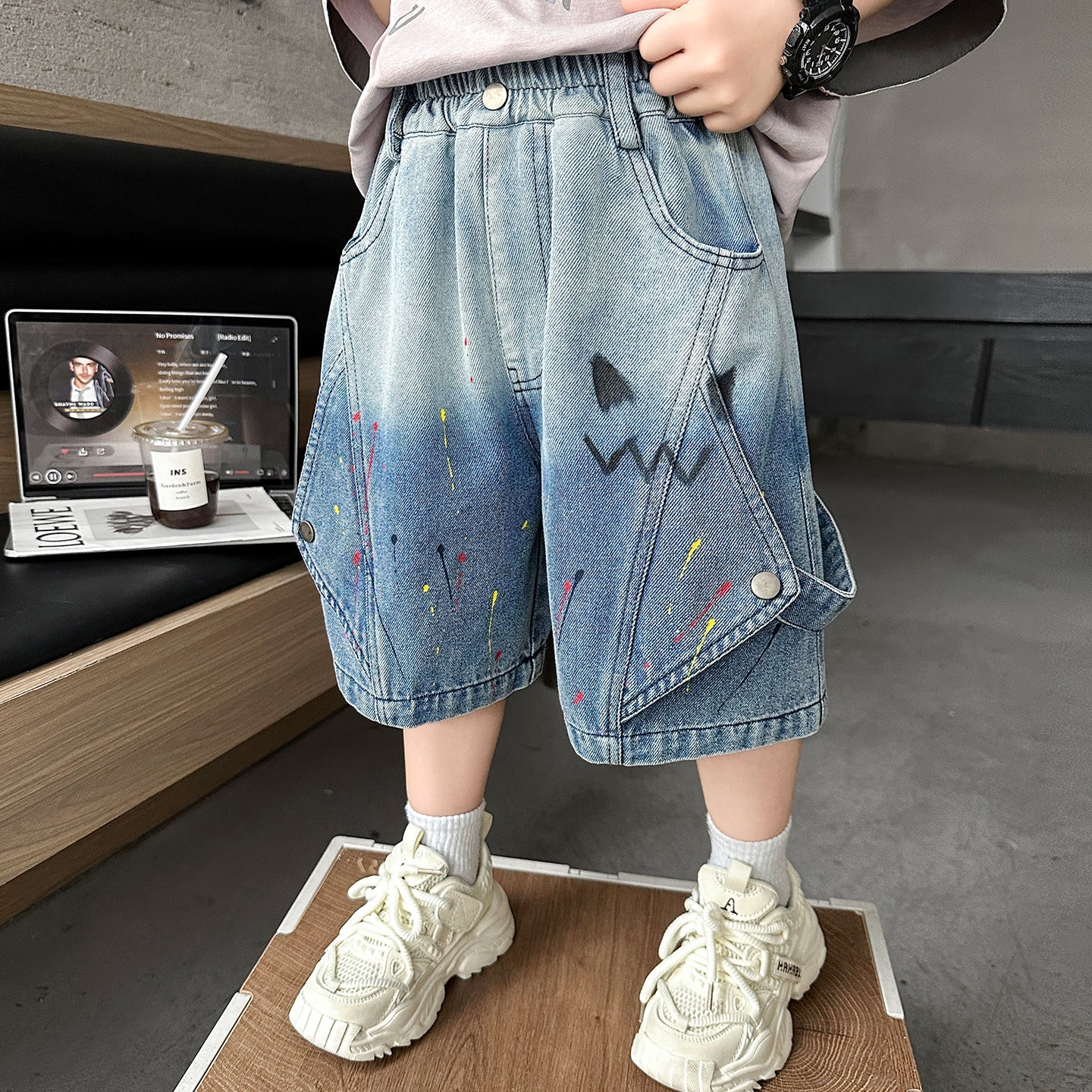 Children's Boy Summer Thin Super Beautiful Shorts Korean Style Fried Children's Pants