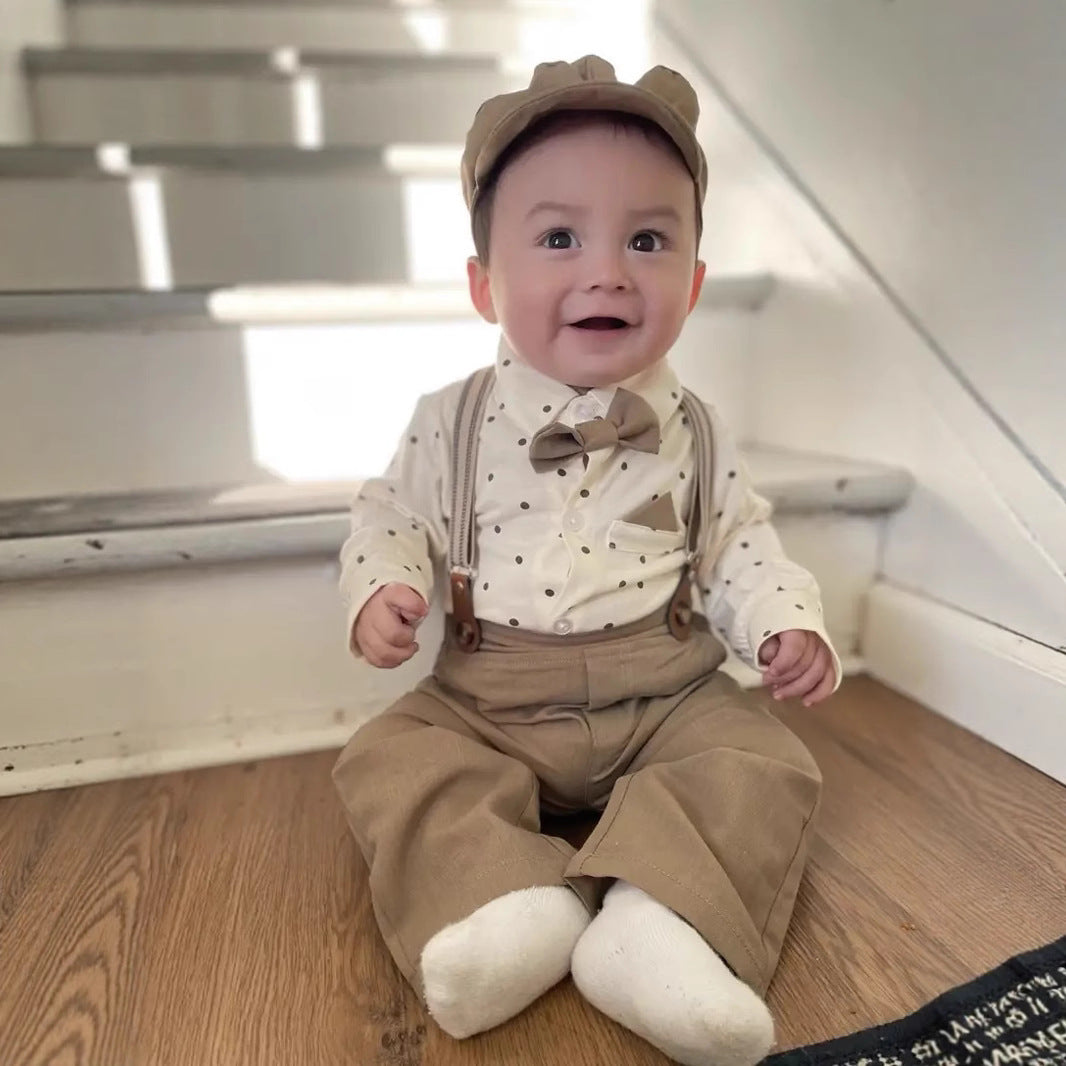 Infant Toddler Printed Dot Boy Gentleman Children's Suit
