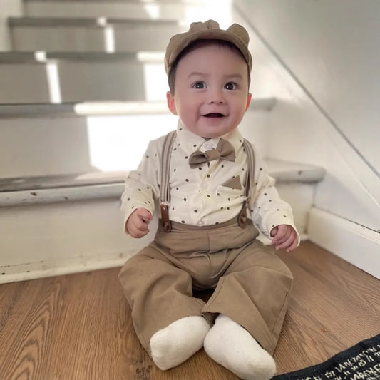 Infant Toddler Printed Dot Boy Gentleman Children's Suit