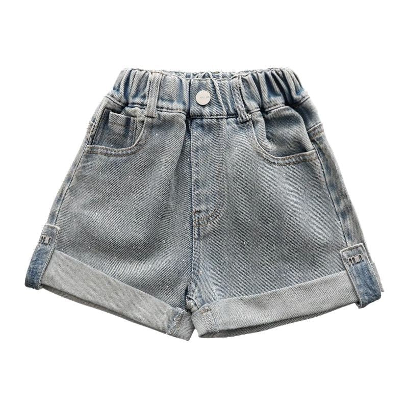 Children's Western Style Curling Denim Shorts Summer Thin Soft Children's Pants