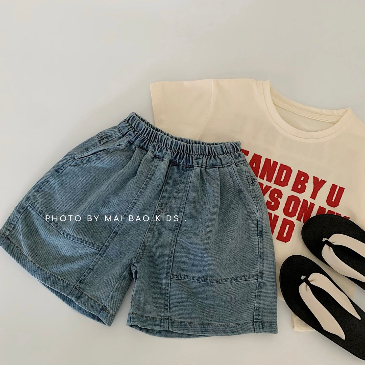 Children's Denim Shorts Summer Boys Solid Color Children's Pants