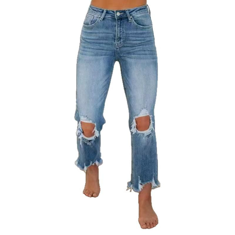 Trendy Beautiful Women's Ripped Spring Skinny Pants