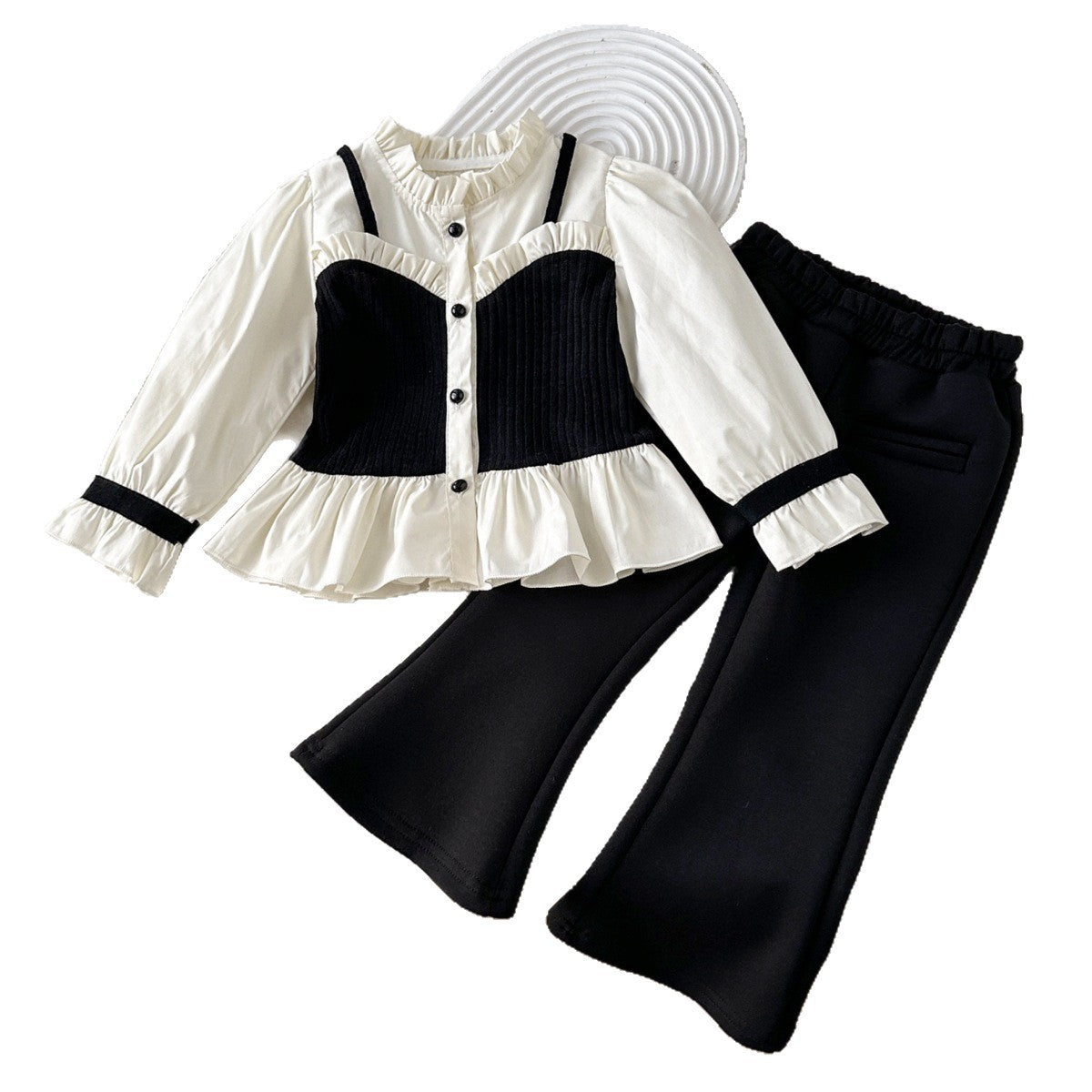 Children's Fashion Spring Clothing Elegant Thousand Gold Classic Shirt Children's Suit