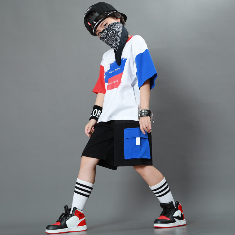 Children's Middle Big Korean Style Trendy Fake Two Children's Suit
