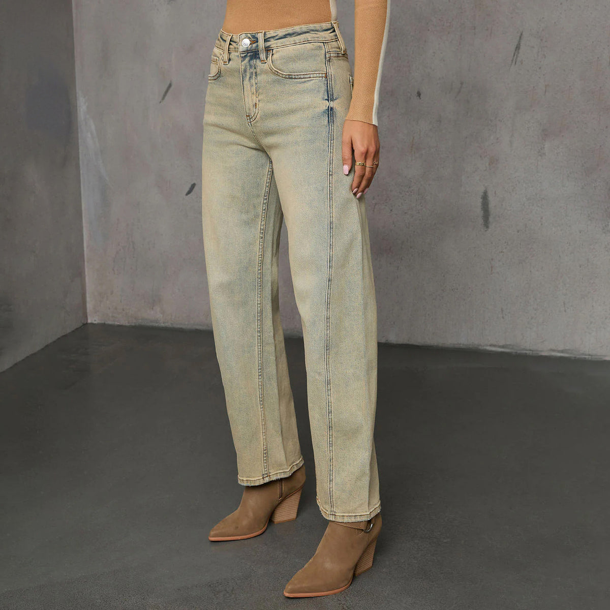 Women's Street Straight Nostalgic Retro Blue Denim Trousers Women's Jeans