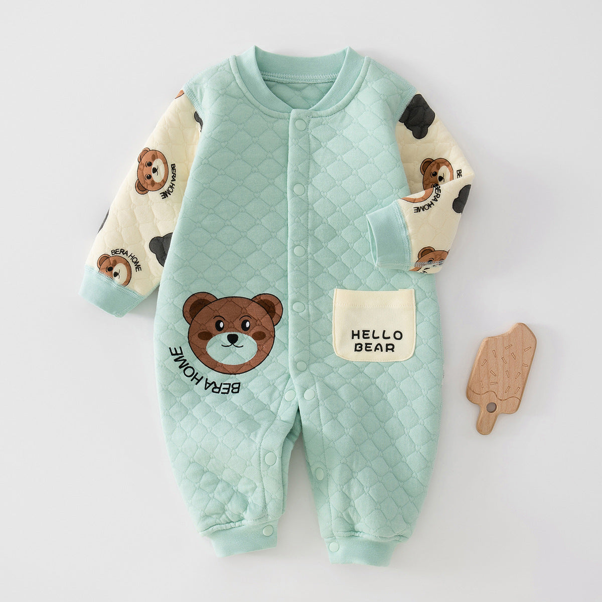 Boneless Quilted Jumpsuit Long Sleeve Born Jumpsuit, Climbing Suit
