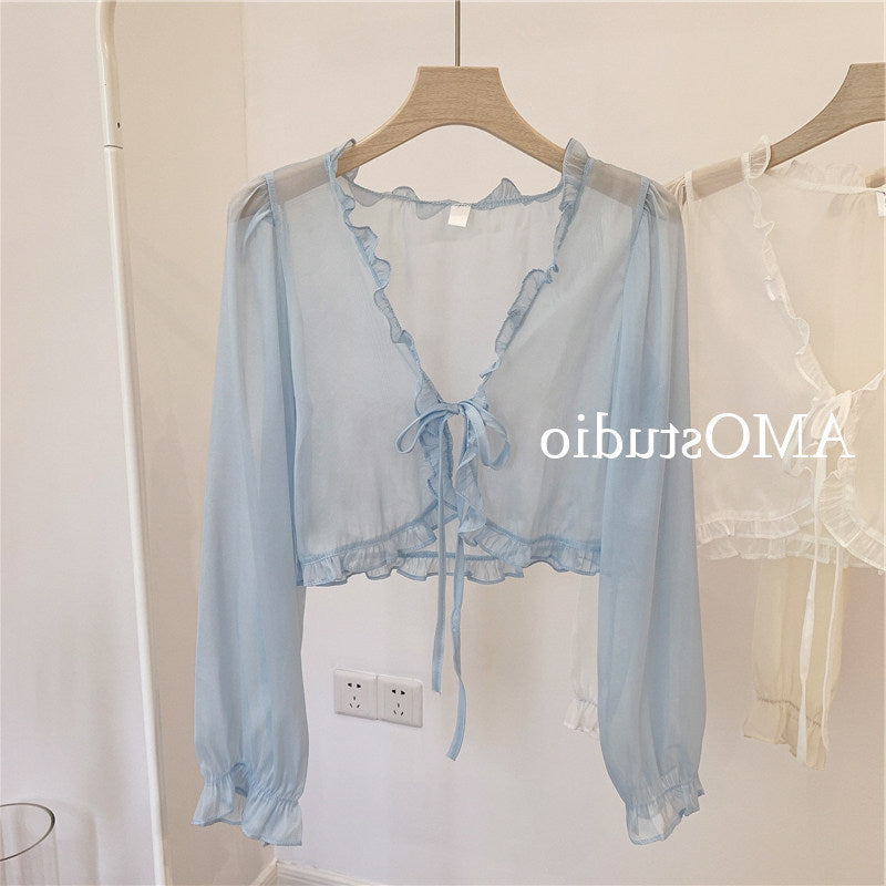 Women's Suspender Shawl Sun Protection Summer Sweet Thin Outer Cardigans