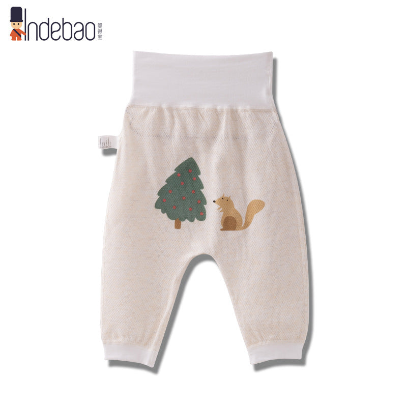 Cartoon Pure Cotton Big Butt High Waist Belly Children's Pants