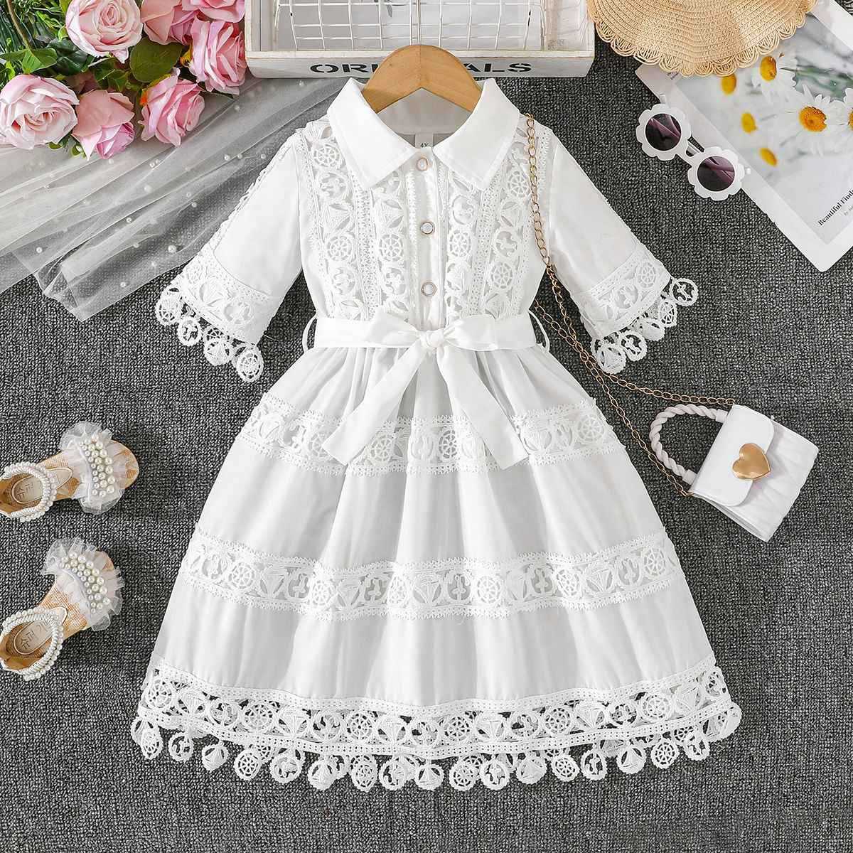 Autumn Lace Sleeve Skirt Fashion Princess Children's Dress