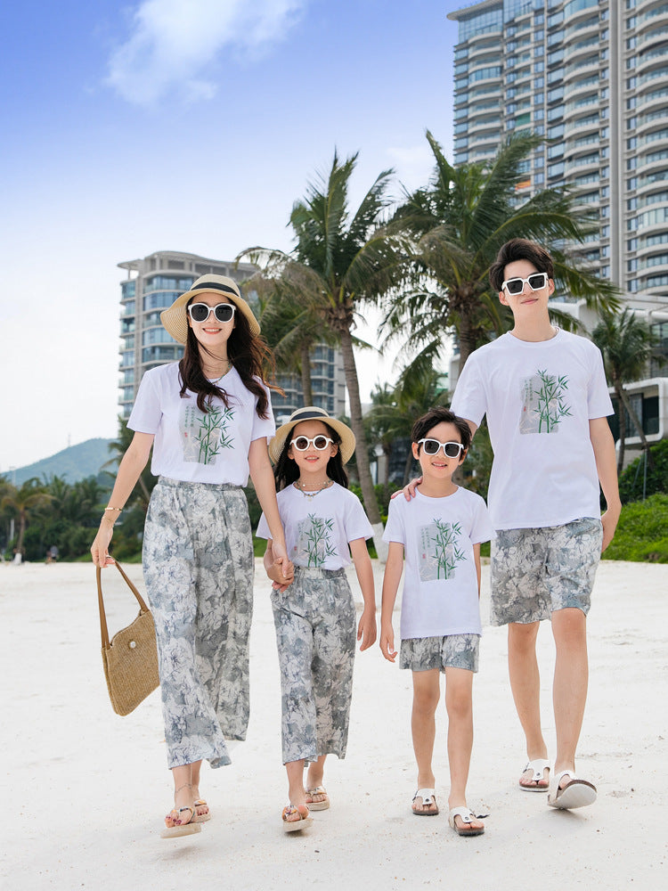 Fried Street Beach Clothes Summer Matching Parent-child Outfit