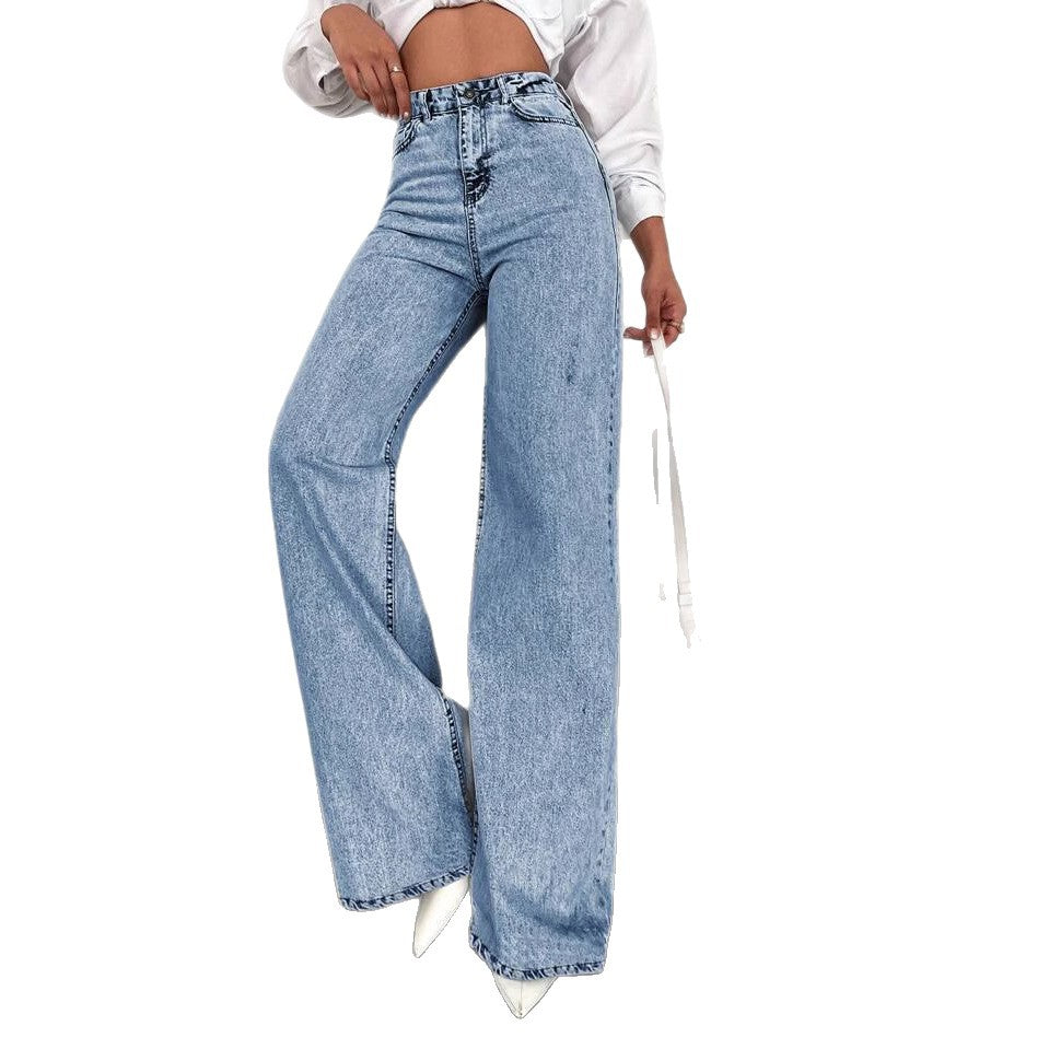 Women's Spring Loose Slimming Casual Wide Leg Women's Jeans