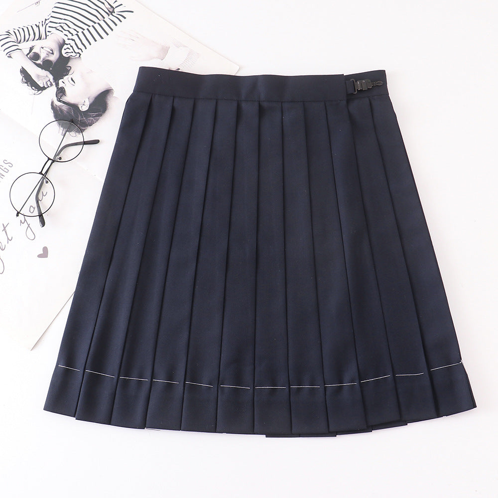 Pleated Orthodox High Waist Pocket Long Uniform