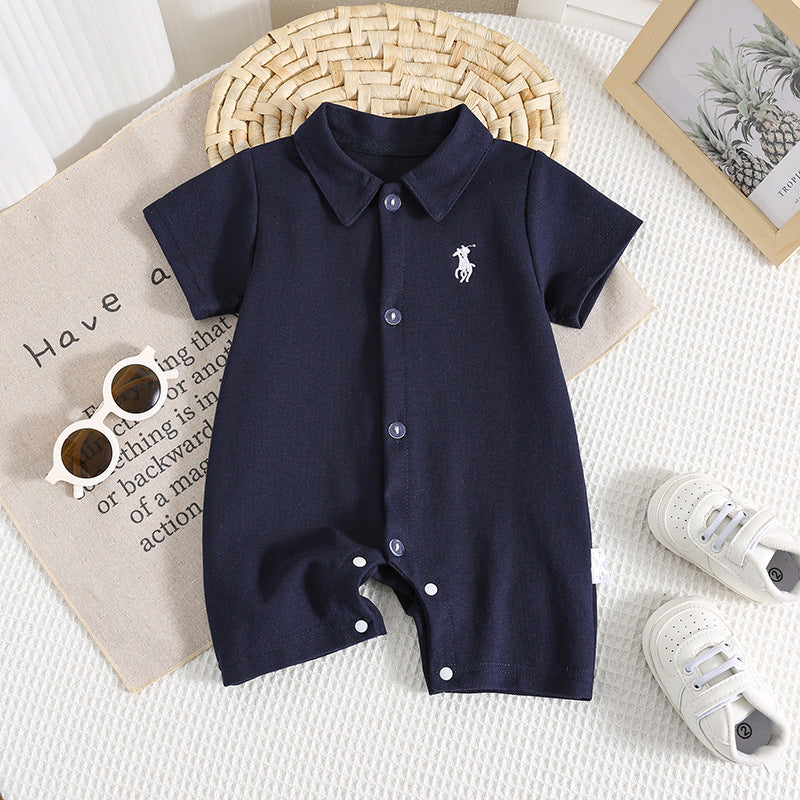 Western Style Born Infant Full Moon Going Jumpsuit, Climbing Suit