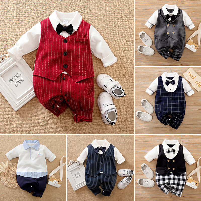 Jumpsuit Red Born Rompers Handsome Autumn Jumpsuit, Climbing Suit