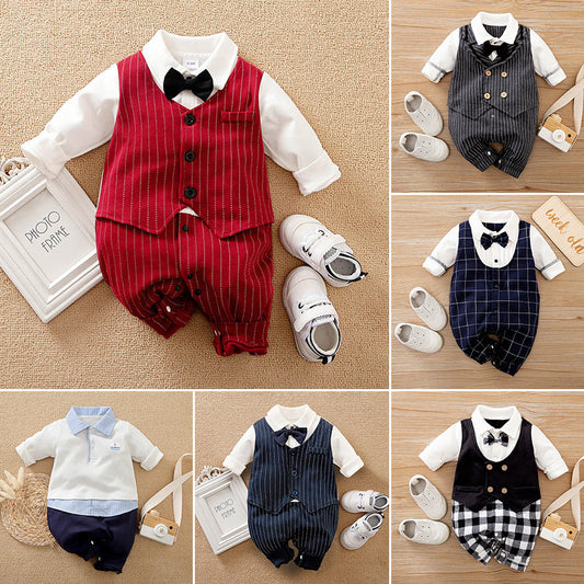 Jumpsuit Red Born Rompers Handsome Autumn Jumpsuit, Climbing Suit