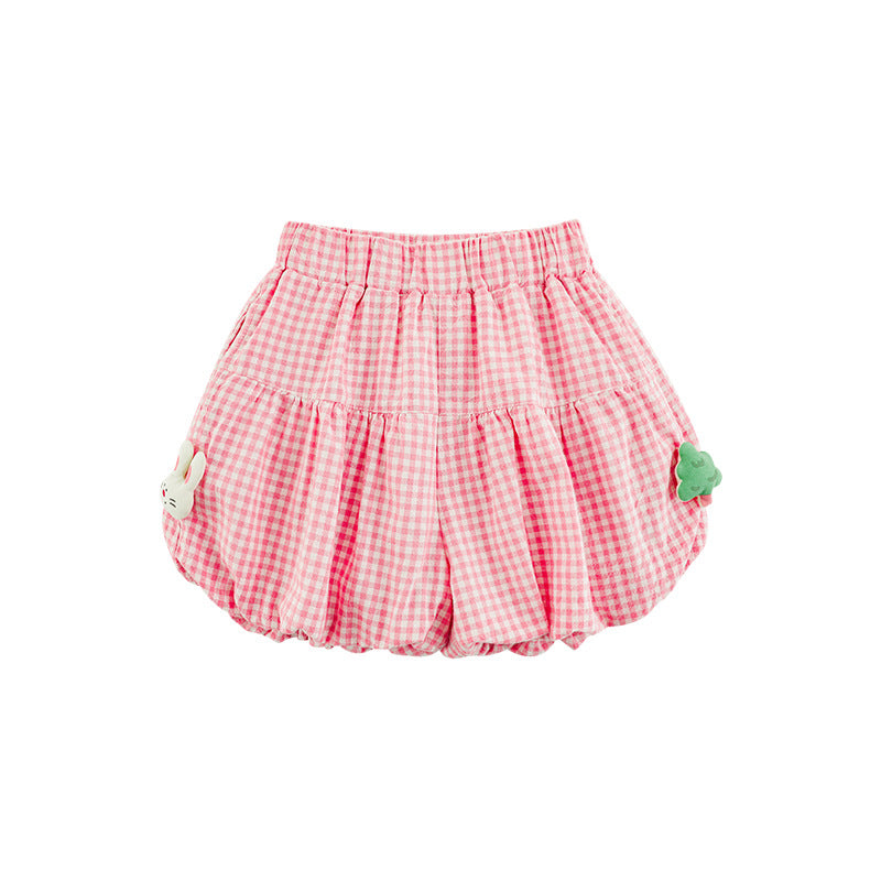 Children's Farm Mania Series Summer Yarn-dyed Plaid Children's Suit