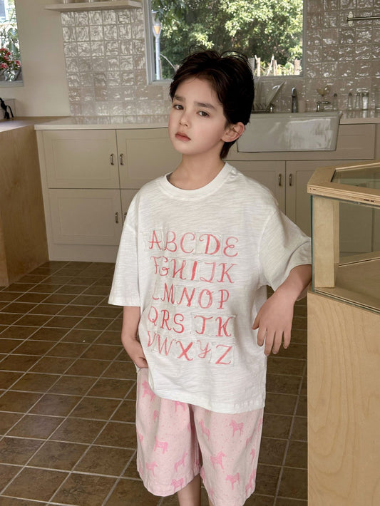 Children's Summer Cotton Short-sleeved Loose Breathable Half Sleeve Children's T-shirt