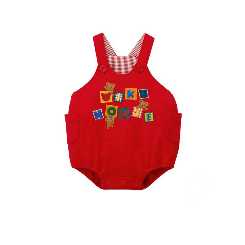 Children's Clothing Boys Cartoon Letter Plaid Bear Chicken Children's Pants