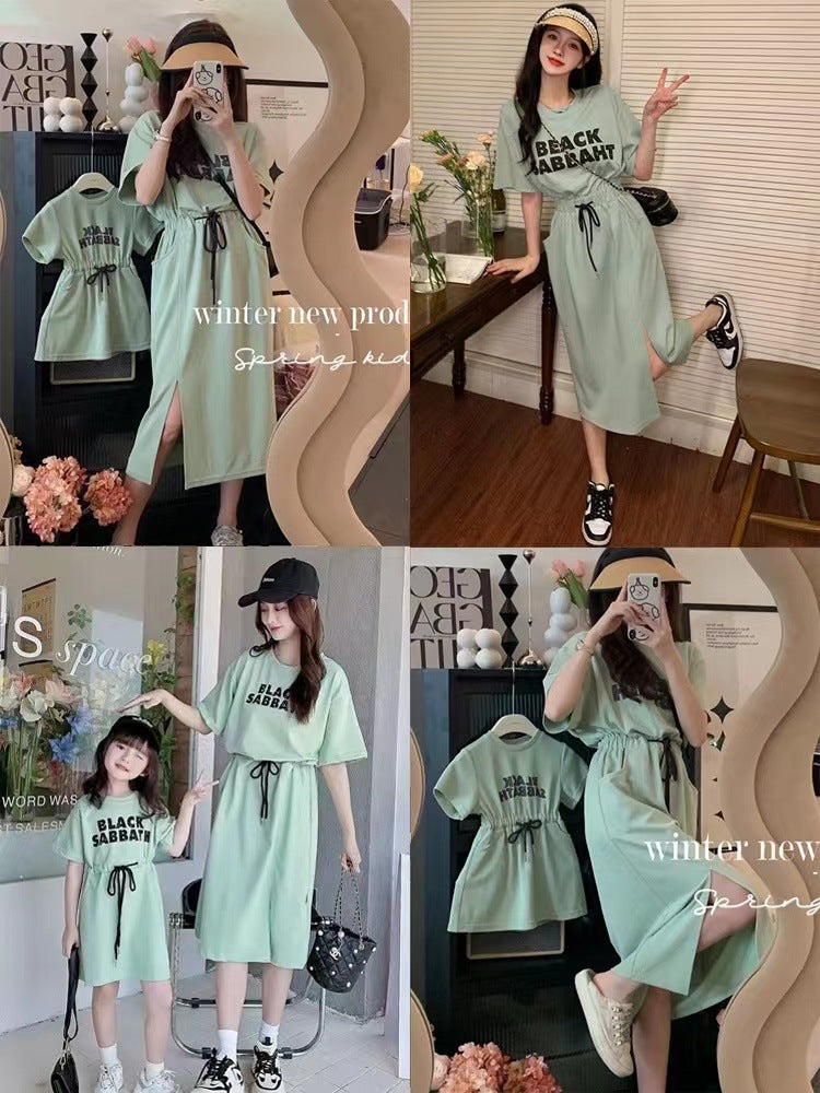Style Loose Clothes For Family Of Three Four Babies Mother Parent-child Outfit