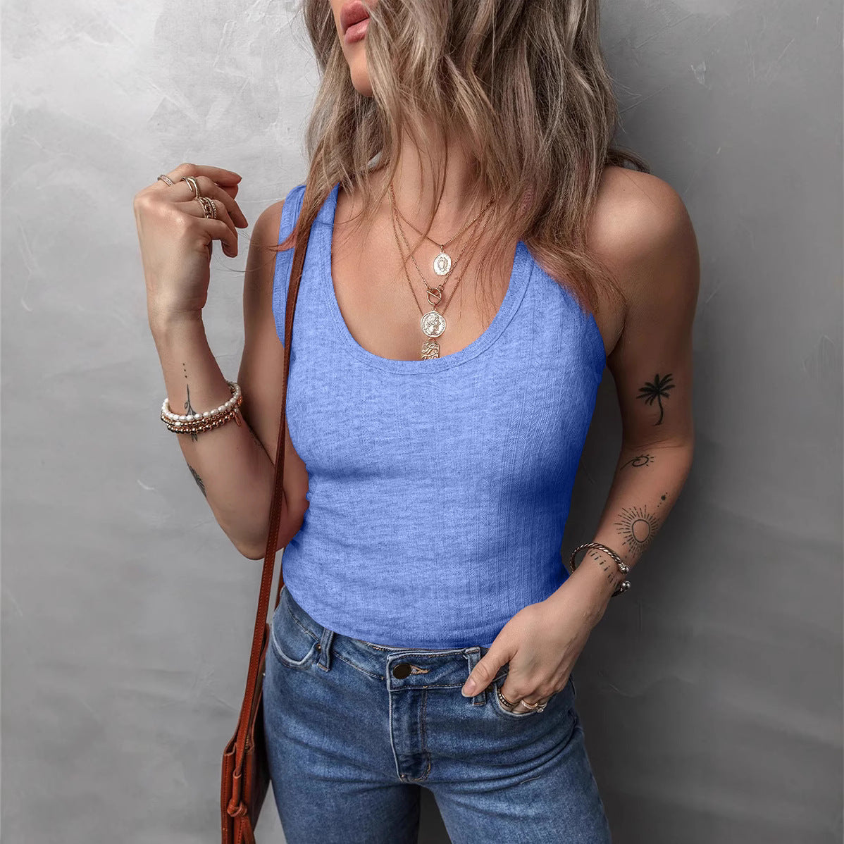Elegant Classy Women's Fashion Wheat Flower Vests