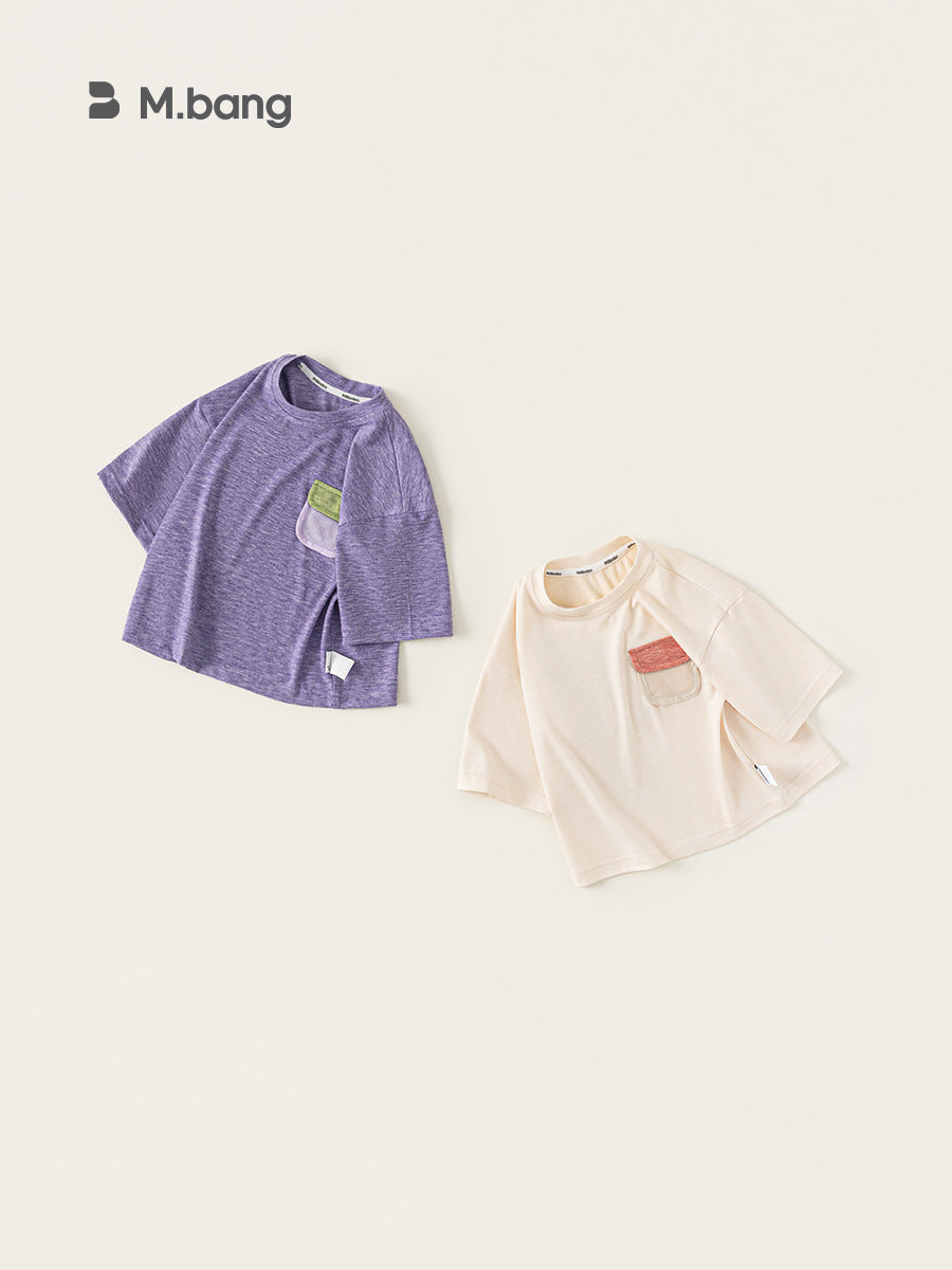 Children's Clothing Casual Tops Summer Simple Solid Color Short-sleeved Round Neck Children's T-shirt