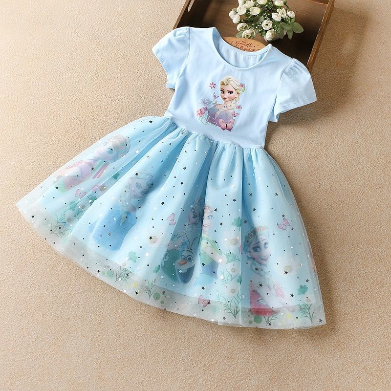 Children's Summer Ice Snow Fashionable Clothing Aisha Children's Dress