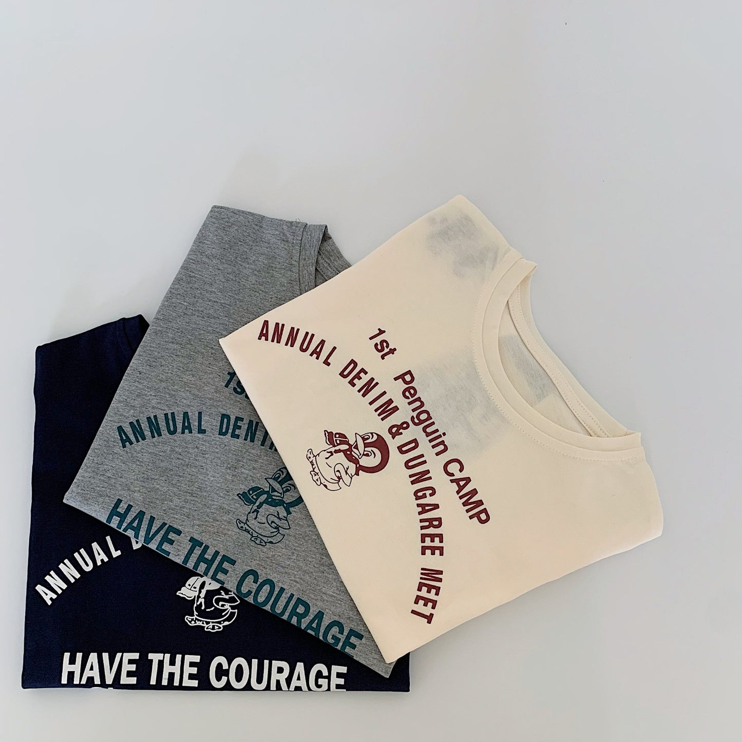 Children's Short-sleeved Summer Letter Embroidered Penguin Class Children's T-shirt