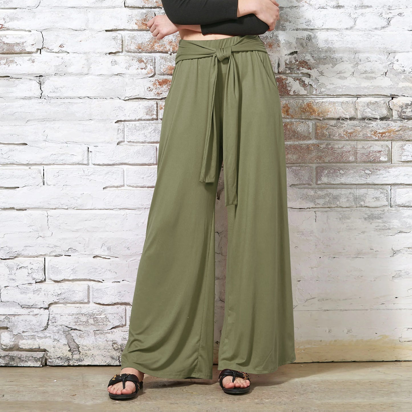 Women's Wear Solid Color Draping Soft Comfortable Casual Pants