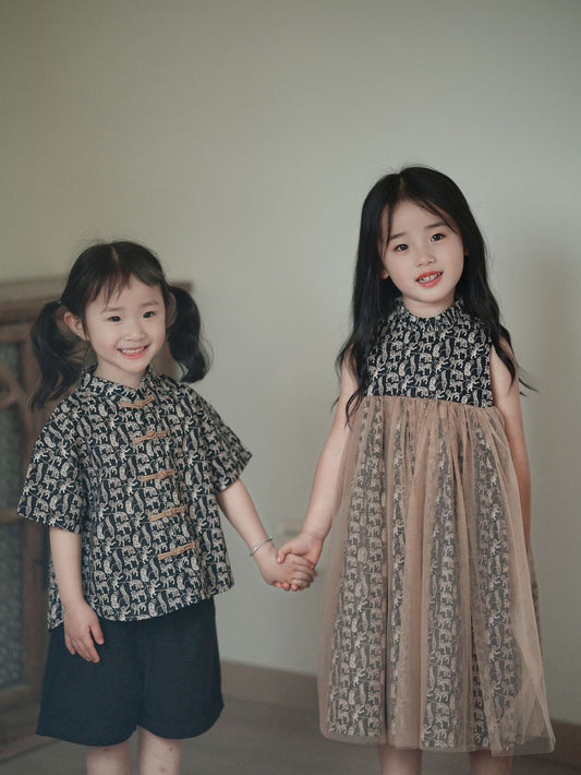 Clothes Princess Tulle Skirt Holiday Cotton Children's Dress