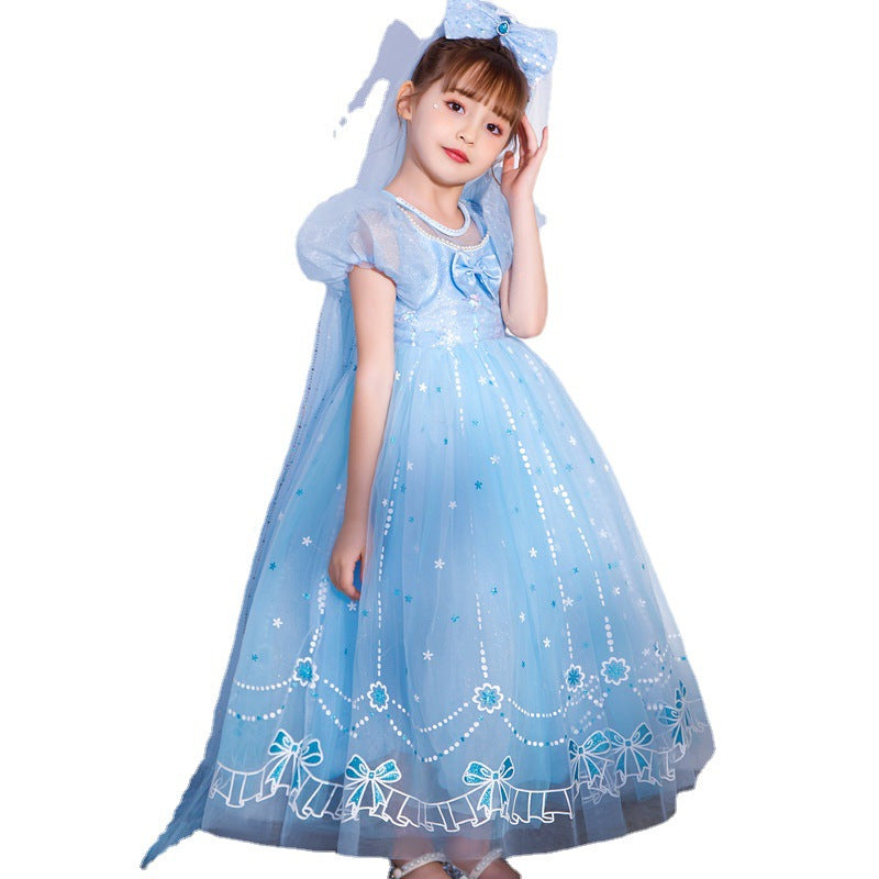 Children's Frozen 2 Princess Elsa Summer Luminous Children's Dress