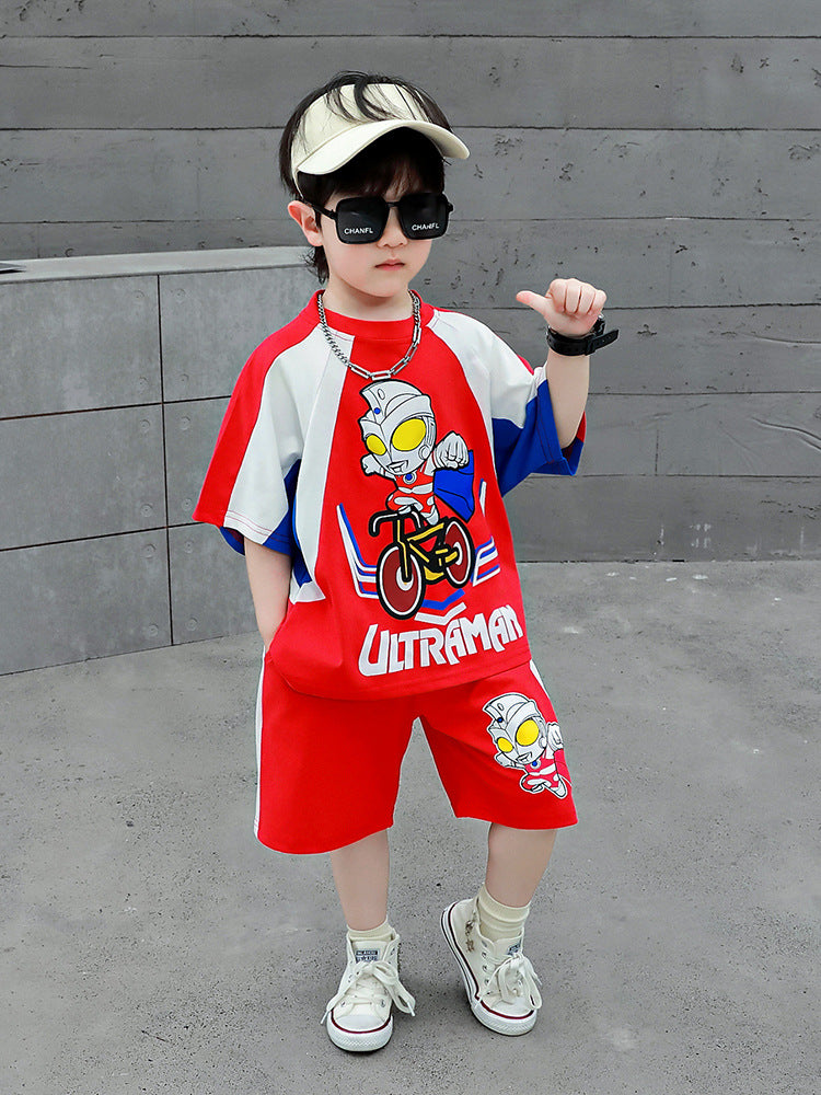 Children's Clothes Summer Short-sleeved Fashion Sports Handsome Children's Suit