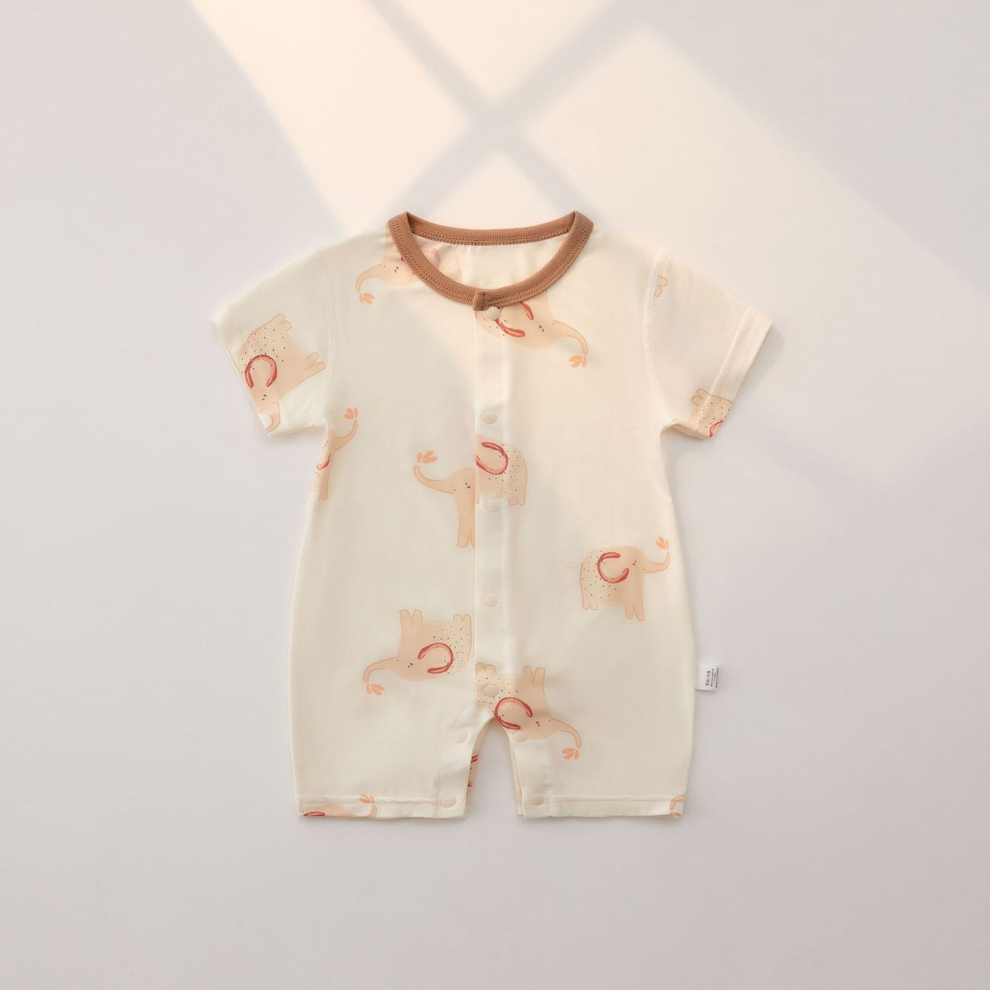 Babies Summer Thin Short Sleeve Modal Jumpsuit Male Female Rompers Jumpsuit, Climbing Suit