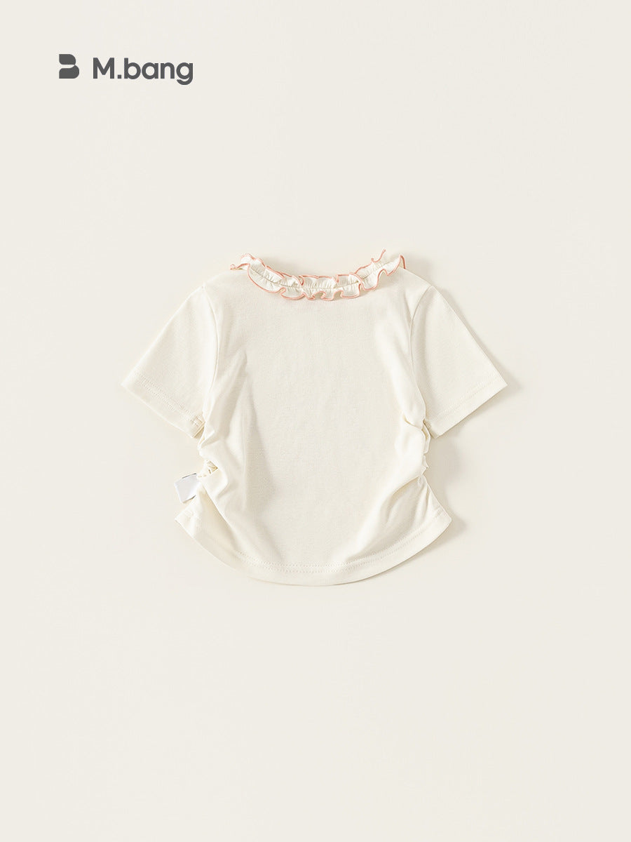 Children's Clothing Short-sleeved Summer Floral Round Neck Tops Children's T-shirt