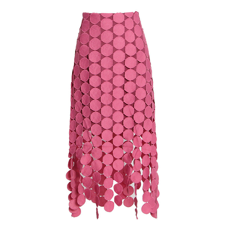 Women's Fashion Personality Style Summer Long Straight Embroidery Skirts