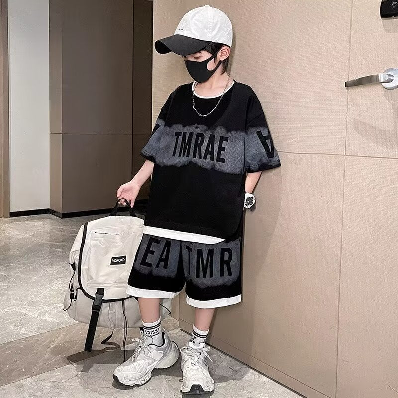 Style Medium Large Ruffle Handsome Fashionable Children's Suit