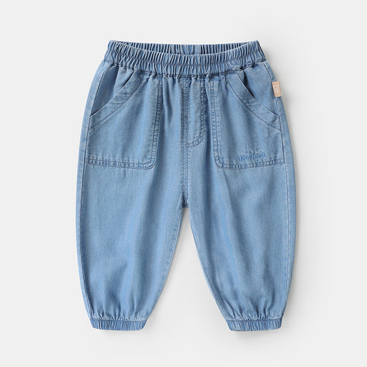 Children's Kaka Panda Boys Jeans Summer Trousers Children's Pants
