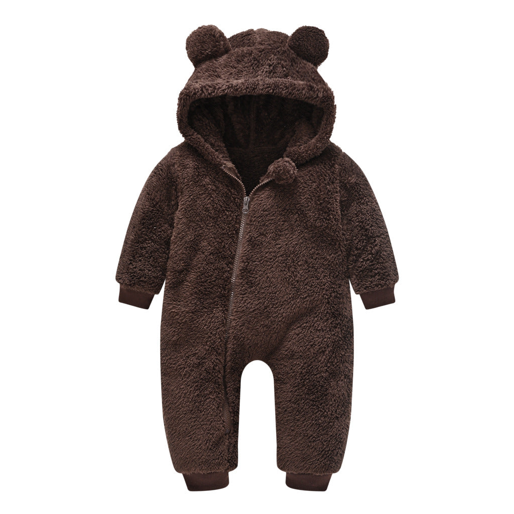 Cute Jumpsuit Boy One-piece Ear Hooded Jumpsuit, Climbing Suit