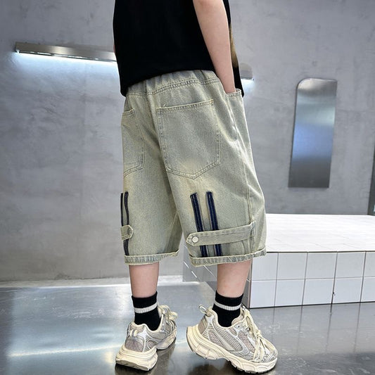 Denim Shorts Loose Comfortable Casual Medium Big Western Style Fashion Children's Pants