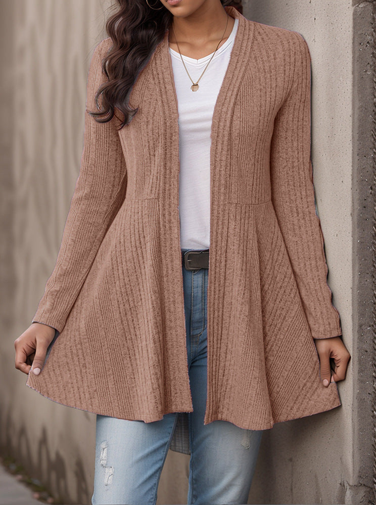 Beautiful Women's Sunken Stripe Brushed Casual Lace Shirt, Chiffon Shirt
