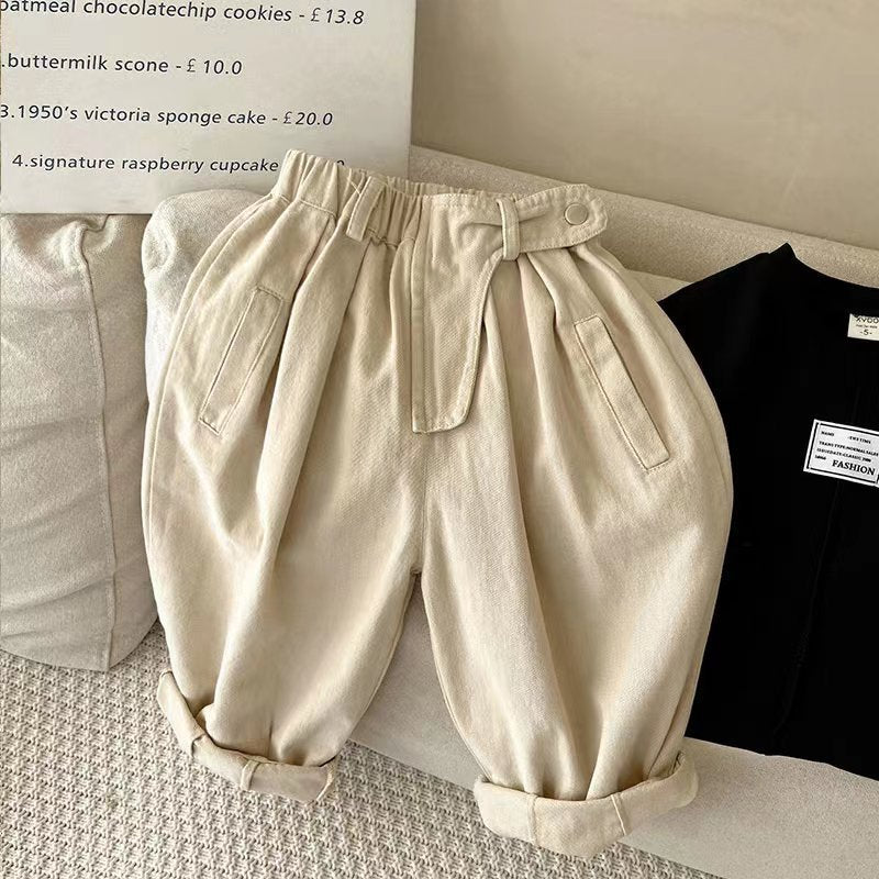 Children's Korean Style Daddy Western Loose Casual Children's Pants