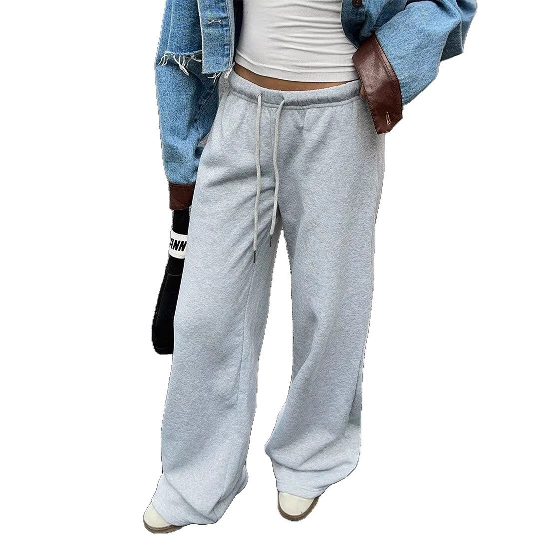 Autumn Style Retro Waist Idle Versatile Draping Casual Pants