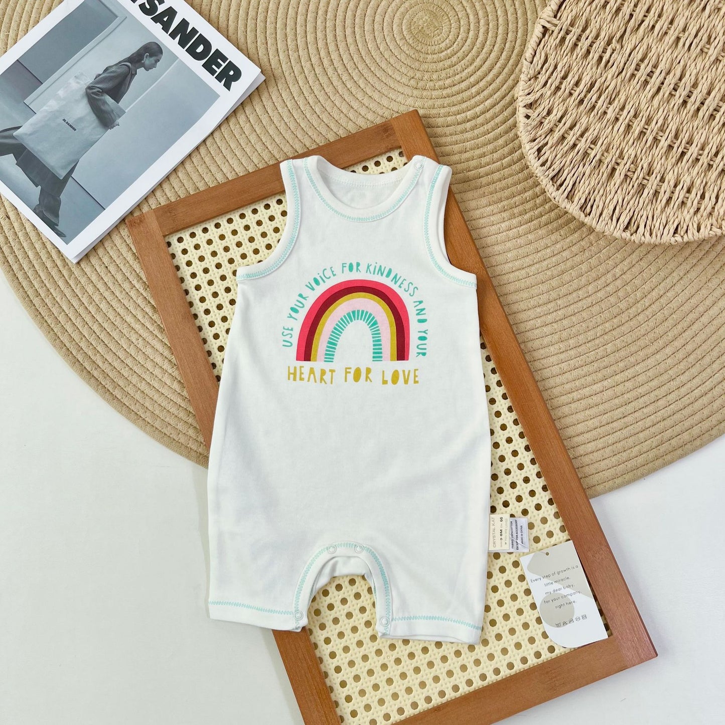 Women's & Men's Class Vest Short Summer Pure Cotton Jumpsuit, Climbing Suit