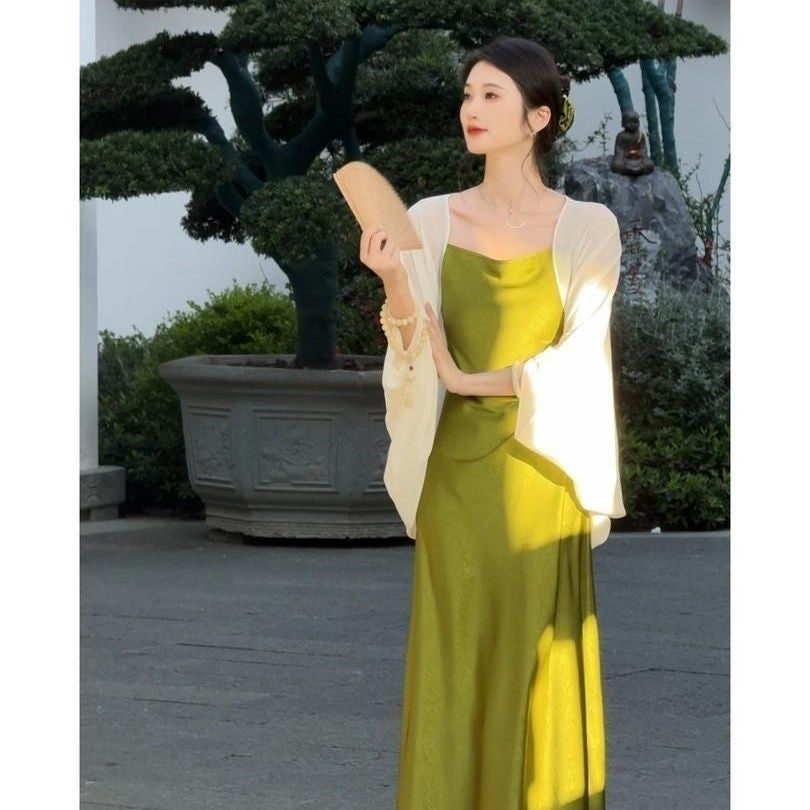 Chinese Style Versatile Flab Hiding Shawl Autumn Thin Type Sunscreen Lace Shirt, Chiffon Shirt