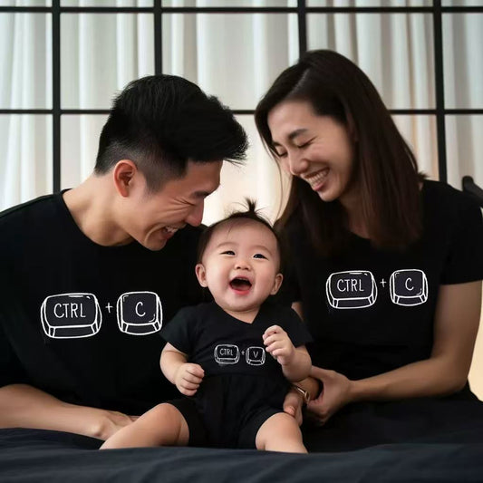 Clothes Summer T-shirt Short Sleeve Family Of Parent-child Outfit