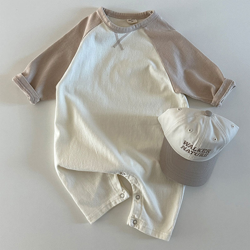 Women's & Men's Infant Toddler Comfort Casual Jumpsuit Color Matching Home Romper Jumpsuit, Climbing Suit