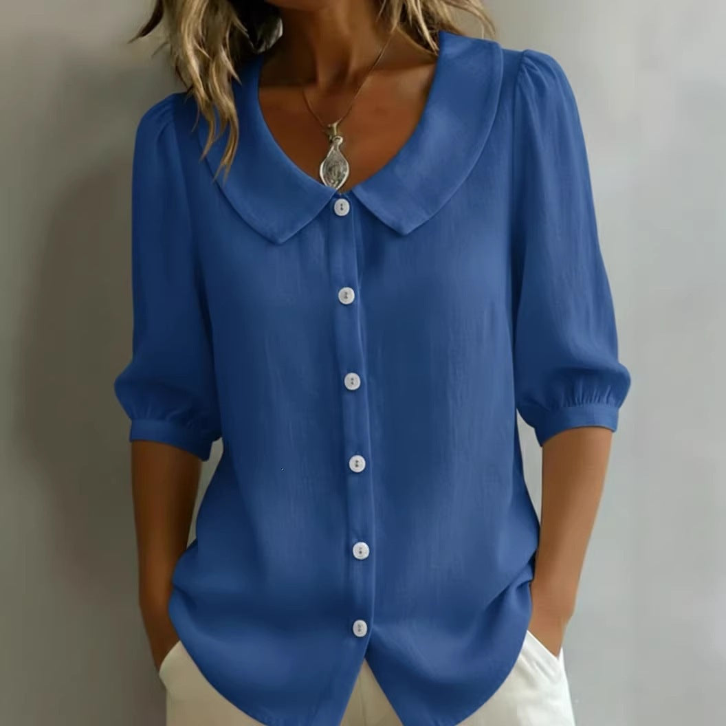 Sense Niche Commuter Linen Shirt Sleeve Shorts