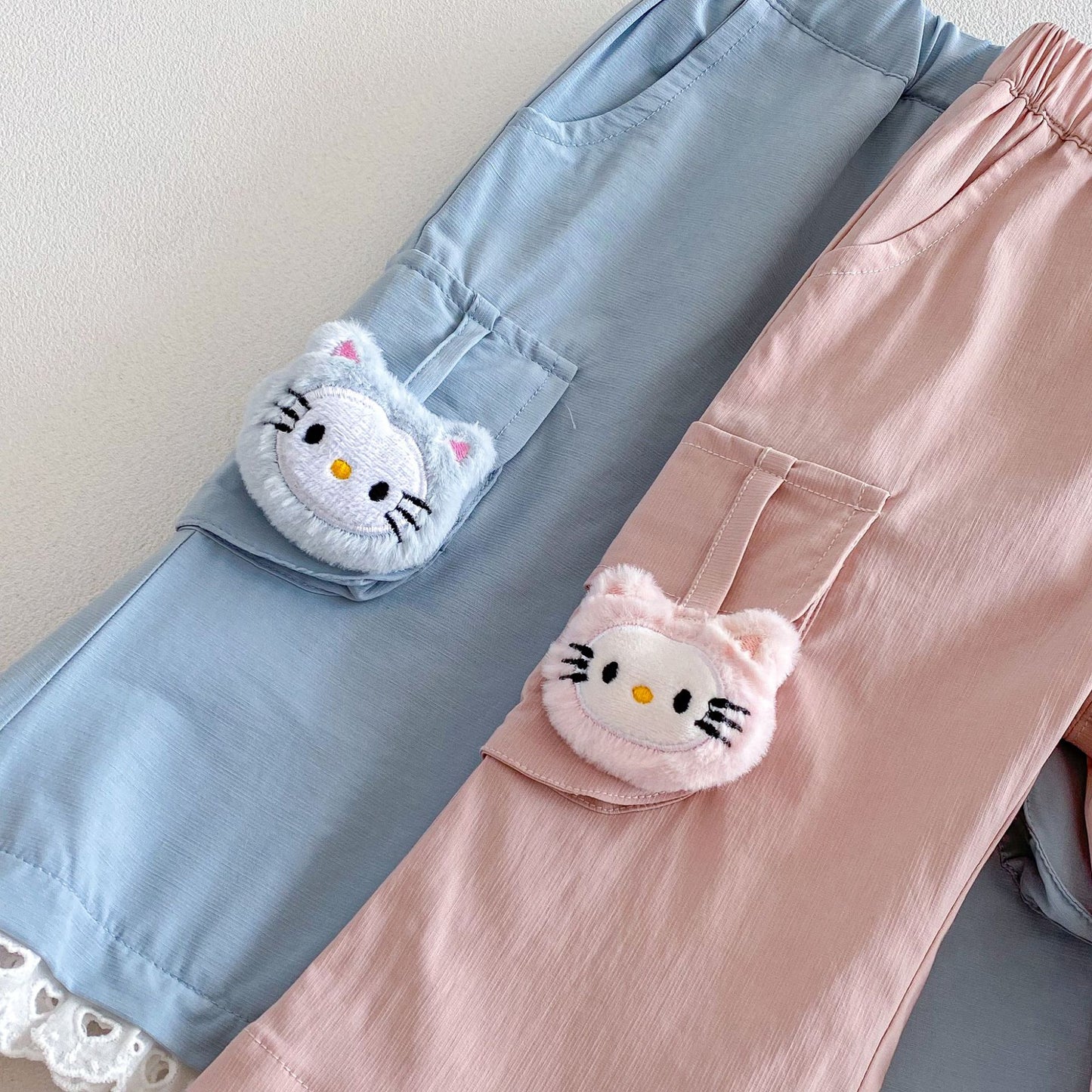 Bell-bottom Spring Super Cute Lace Casual Children's Pants