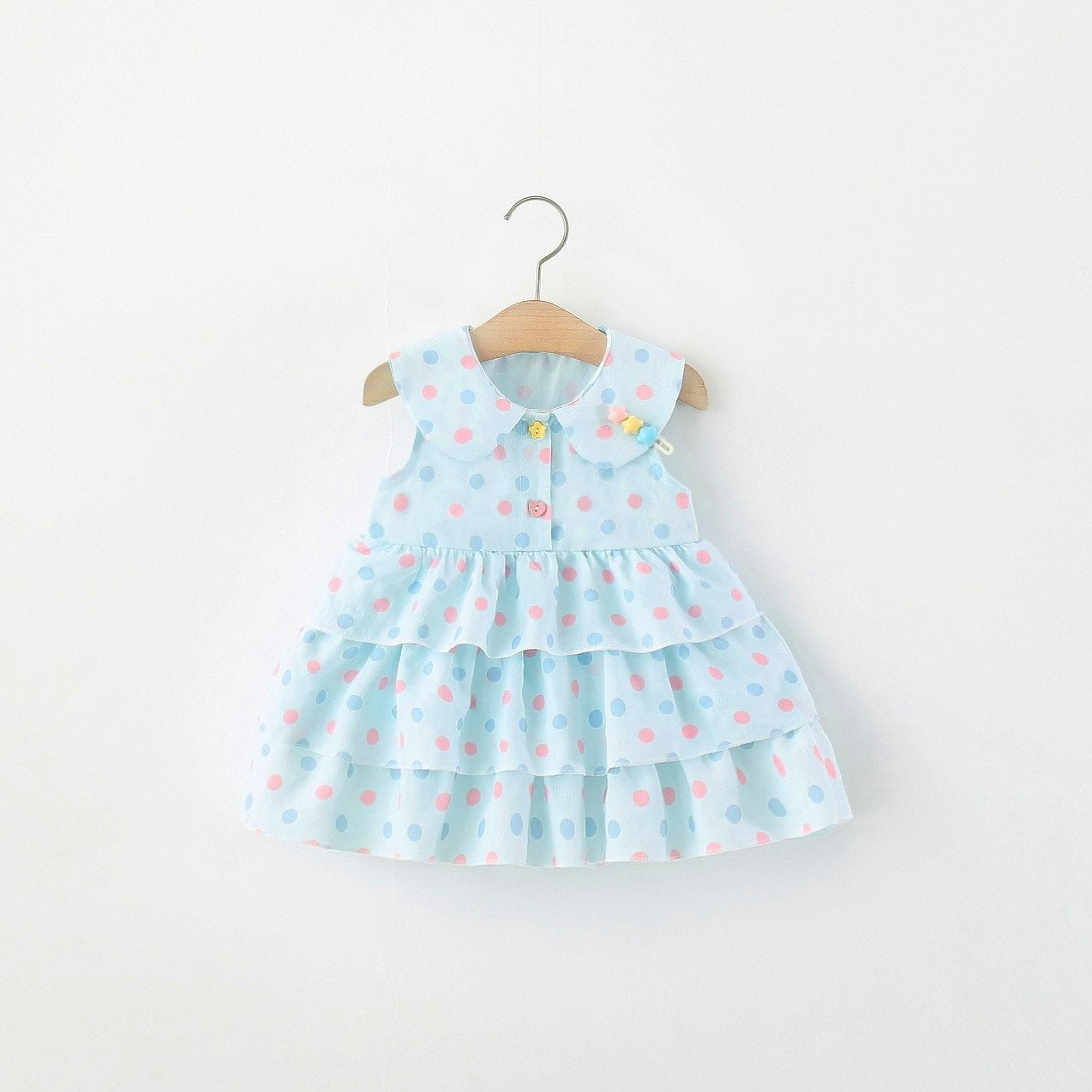 Sleeveless Sweet Western Style Little Summer Children's Dress
