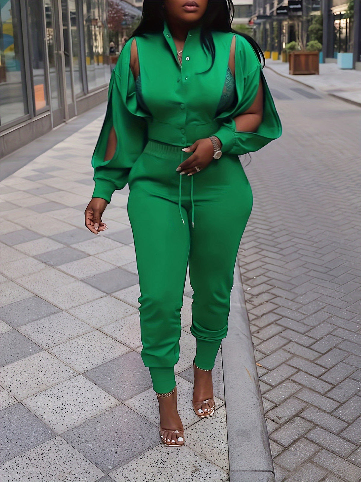 Fashion Beautiful Graceful Comfortable Women's Personality Fashion Casual Suit